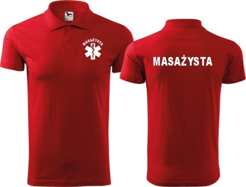 Koszulka męska polo dla masażysty 04