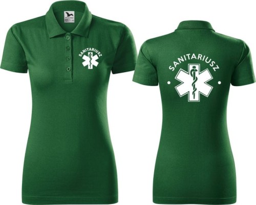 Koszulka polo z napisem sanitariusz 07