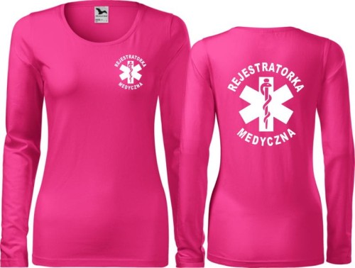 Rejestratorka medyczna 05 Koszulka damska z długim rękawem