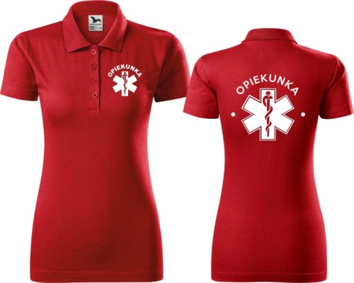 Koszulka polo z napisem opiekunka 07