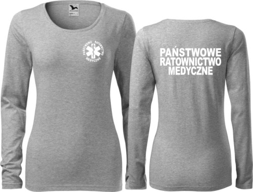 Państwowe Ratownictwo Medyczne 04 Koszulka Damska z długim rękawem