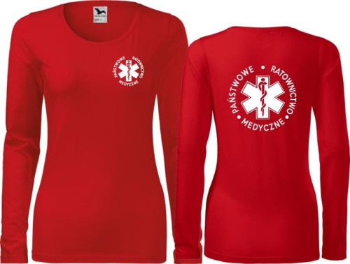 Państwowe Ratownictwo Medyczne 07 Koszulka Damska z długim rękawem